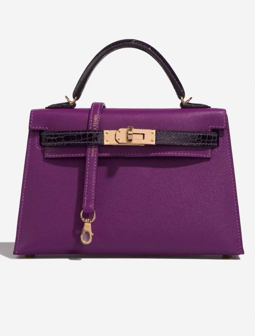 Hermès Kelly Mini Anemone-Amethyst Front  | Sell your designer bag on Saclab.com