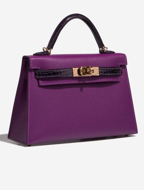 Hermès Kelly Mini Anemone-Amethyst Side Front  | Sell your designer bag on Saclab.com
