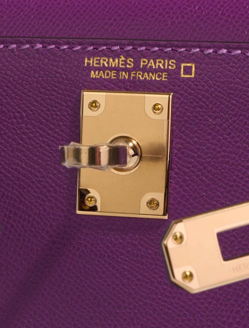 Hermès Kelly Mini Anemone-Amethyst Logo  | Sell your designer bag on Saclab.com