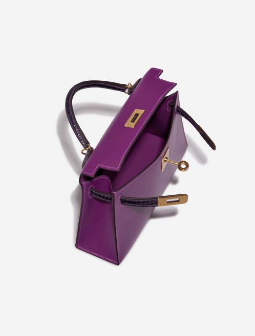 Hermès Kelly Mini Anemone-Amethyst Inside  | Sell your designer bag on Saclab.com