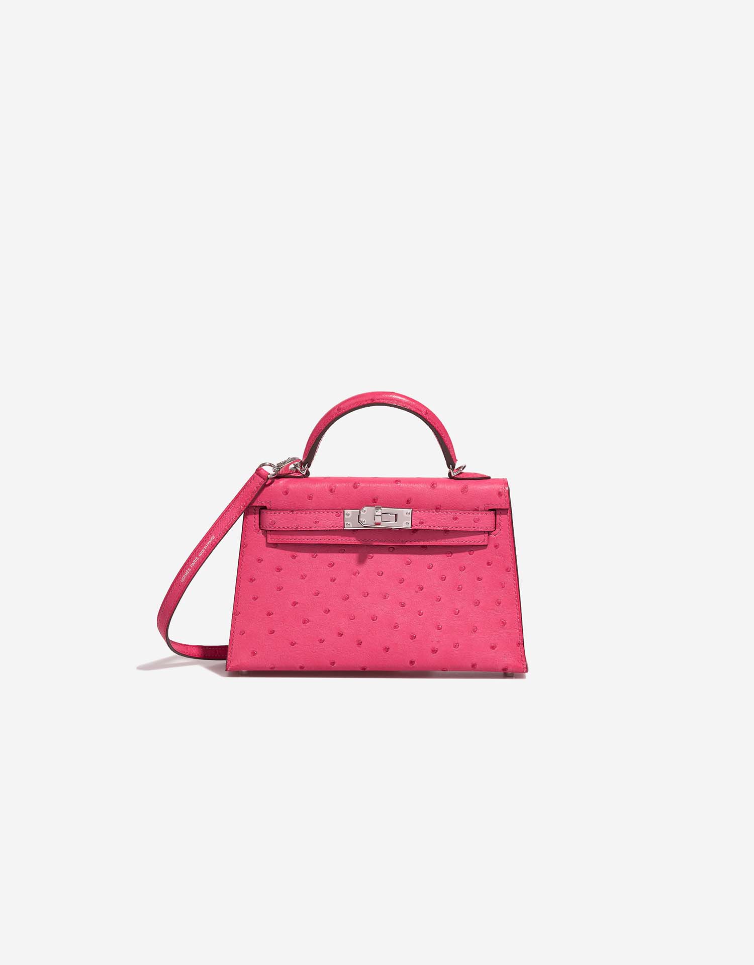 Hermès Kelly Mini Ostrich Rose Tyrien SACLÀB