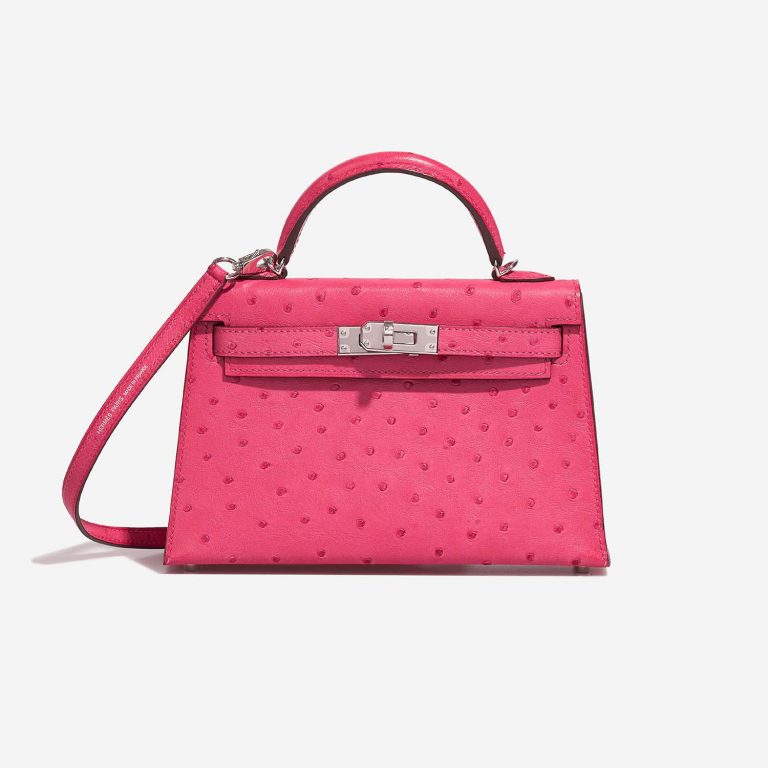 Hermès Kelly Mini RoseTyrien Front  | Sell your designer bag on Saclab.com