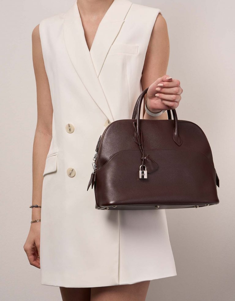 Hermès Bolide 31 Havane Sizes Worn | Sell your designer bag on Saclab.com