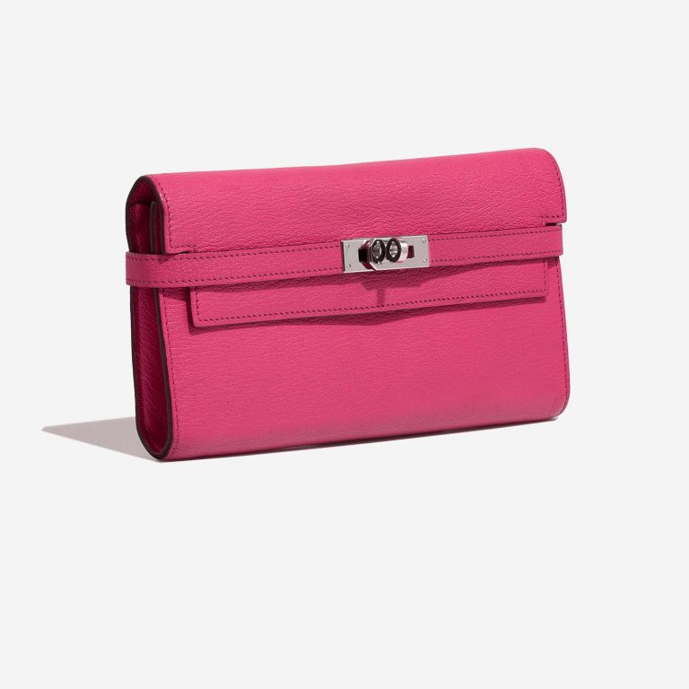 Pre-owned Hermès bag Kelly Long Wallet Chèvre Mysore Rose Tyrien Pink | Sell your designer bag on Saclab.com