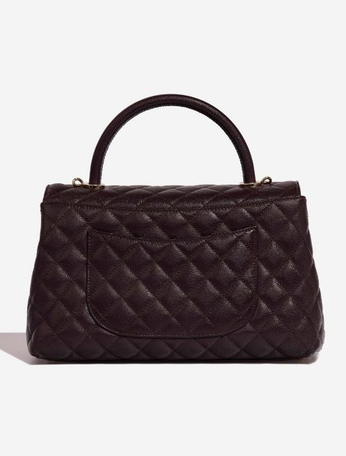 Pre-owned Chanel bag Timeless Handle Medium Caviar Dark Plum Brown, Violet | Sell your designer bag on Saclab.com