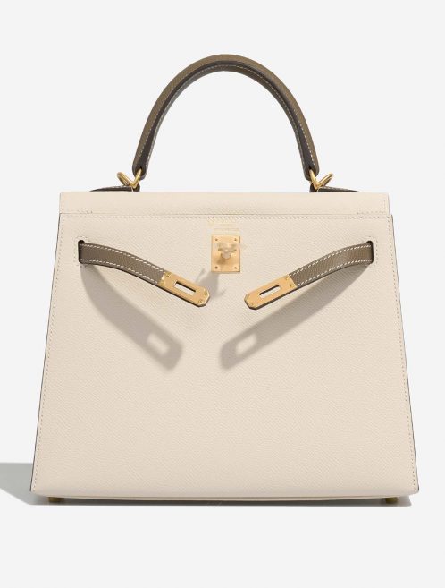 Pre-owned Hermès bag Kelly HSS 25 Epsom Craie / Etoupe Beige, Brown, Multicolour | Sell your designer bag on Saclab.com