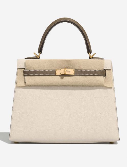 Pre-owned Hermès bag Kelly HSS 25 Epsom Craie / Etoupe Beige, Brown, Multicolour | Sell your designer bag on Saclab.com