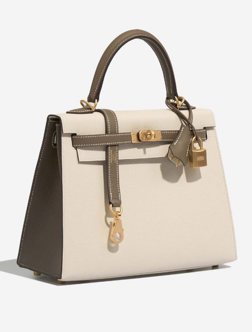 Pre-owned Hermès bag Kelly HSS 25 Epsom Craie / Etoupe Beige, Brown, Multicolour | Sell your designer bag on Saclab.com