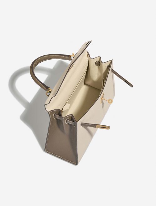 Pre-owned Hermès bag Kelly HSS 25 Epsom Craie / Etoupe Beige, Brown, Multicolour | Sell your designer bag on Saclab.com