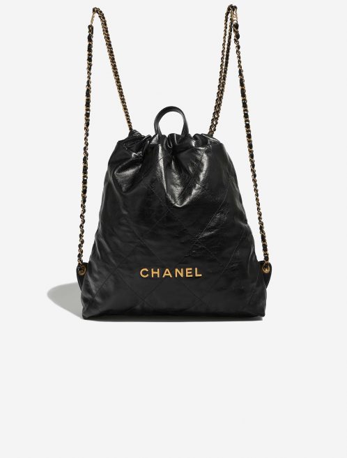 Pre-owned Chanel bag 22 Backpack Calf Black Black | Sell your designer bag on Saclab.com