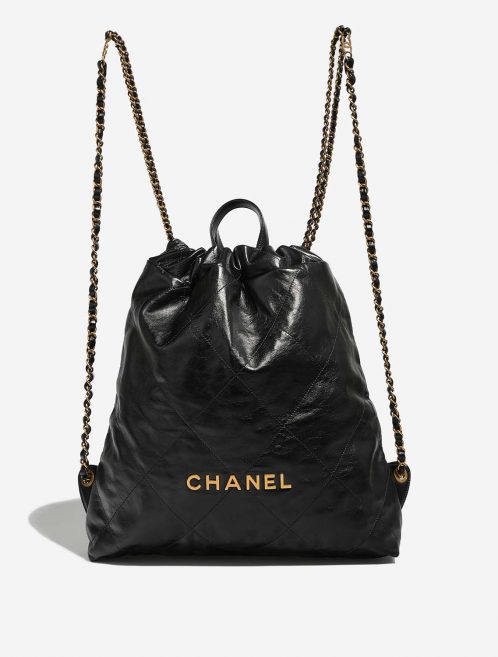 Pre-owned Chanel bag 22 Backpack Calf Black Black | Sell your designer bag on Saclab.com