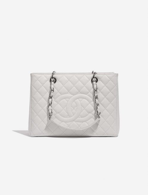 Pre-owned Chanel bag Shopping Tote GST Caviar White White | Sell your designer bag on Saclab.com