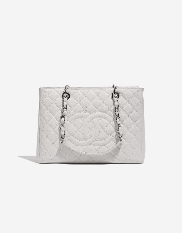 Pre-owned Chanel bag Shopping Tote GST Caviar White White | Sell your designer bag on Saclab.com
