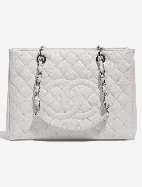 Pre-owned Chanel bag Shopping Tote GST Caviar White White | Sell your designer bag on Saclab.com