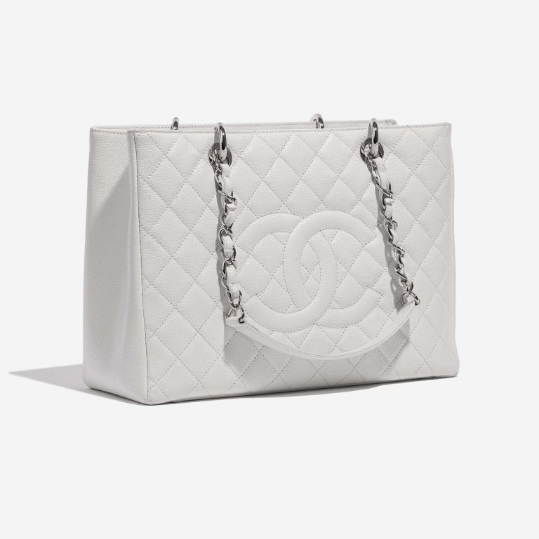 Pre-owned Chanel bag Shopping Tote GST Caviar White White | Sell your designer bag on Saclab.com