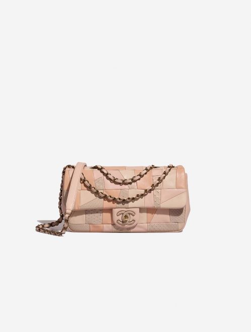 Pre-owned Chanel bag Timeless Medium Lamb / Python Multicolour Nude / Pink Pink | Sell your designer bag on Saclab.com