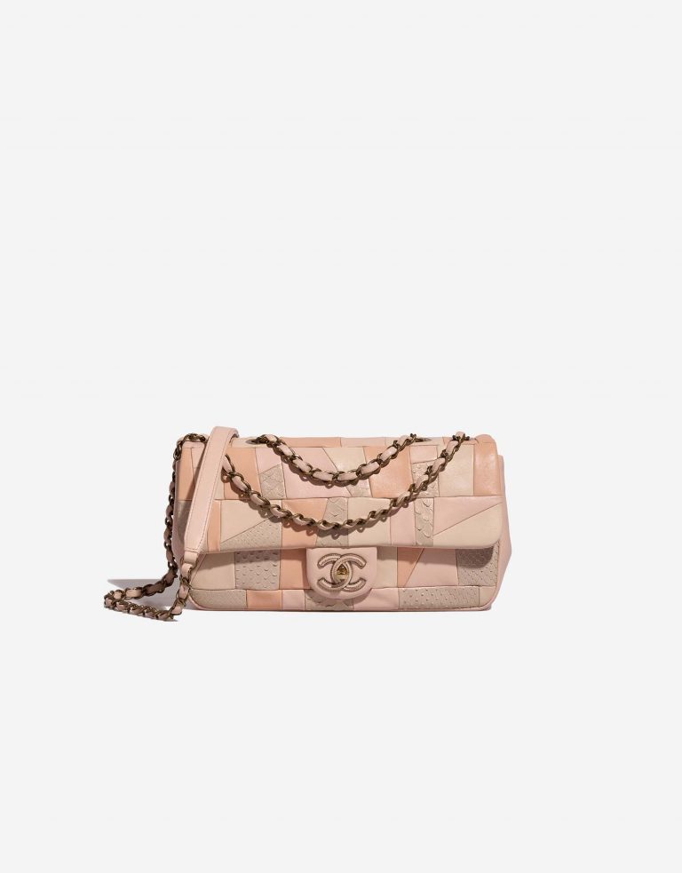 Pre-owned Chanel bag Timeless Medium Lamb / Python Multicolour Nude / Pink Pink | Sell your designer bag on Saclab.com