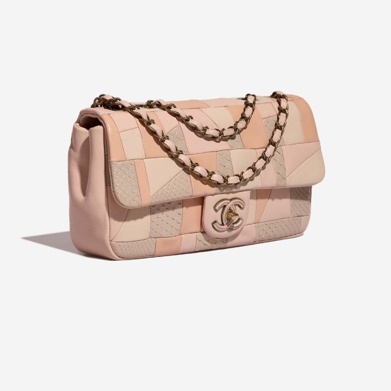 Pre-owned Chanel bag Timeless Medium Lamb / Python Multicolour Nude / Pink Pink | Sell your designer bag on Saclab.com