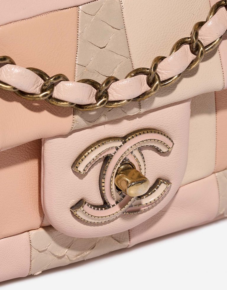 Pre-owned Chanel bag Timeless Medium Lamb / Python Multicolour Nude / Pink Pink | Sell your designer bag on Saclab.com