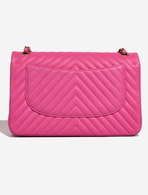 Pre-owned Chanel bag Timeless Chevron Jumbo Lamb Hot Pink Pink | Sell your designer bag on Saclab.com