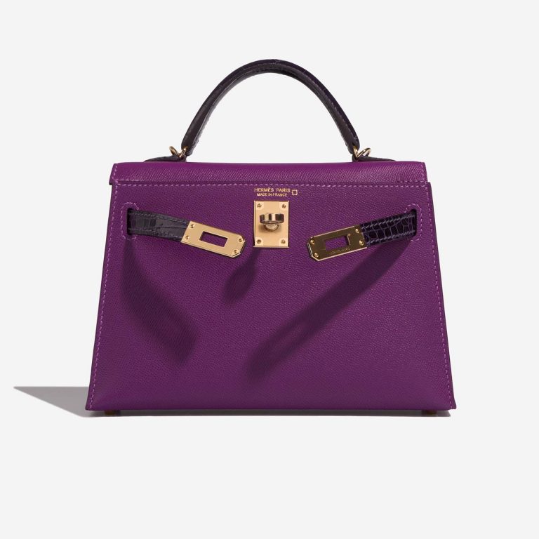 Pre-owned Hermès bag Kelly Mini Touch Alligator / Veau Madame Amethyst / Anemone Violet | Sell your designer bag on Saclab.com