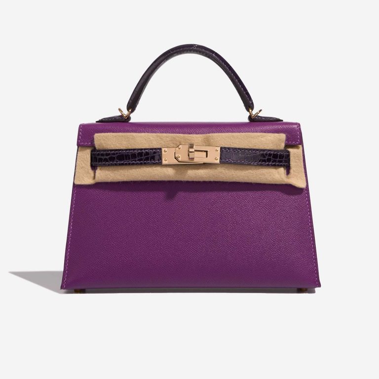 Pre-owned Hermès bag Kelly Mini Touch Alligator / Veau Madame Amethyst / Anemone Violet | Sell your designer bag on Saclab.com