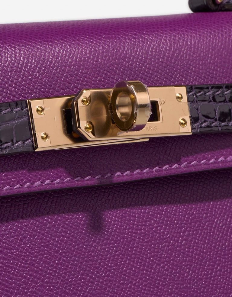 Pre-owned Hermès bag Kelly Mini Touch Alligator / Veau Madame Amethyst / Anemone Violet | Sell your designer bag on Saclab.com