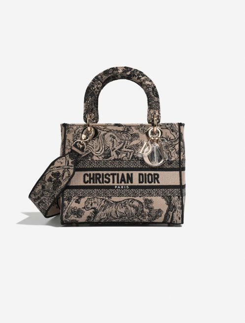 Dior Lady Medium Beige-Black Front  | Sell your designer bag on Saclab.com