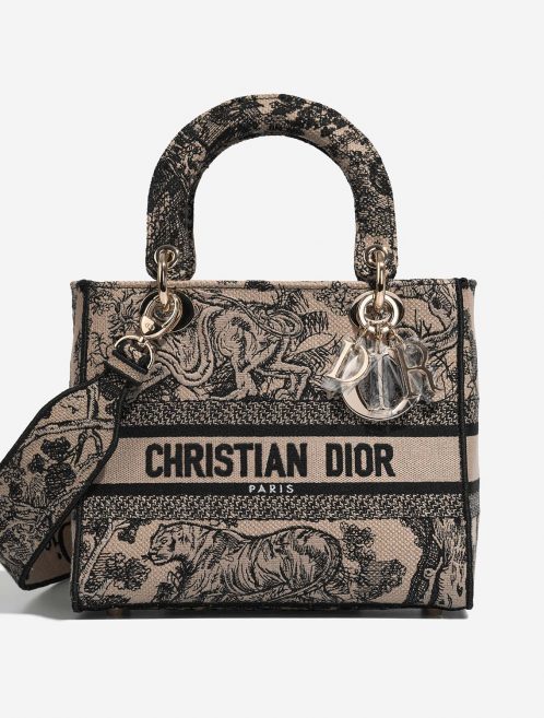 Dior Lady Medium Beige-Black Front  | Sell your designer bag on Saclab.com