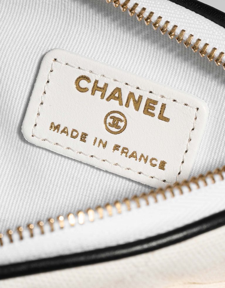 Chanel ClutchWithChain Small White-Black Logo  | Sell your designer bag on Saclab.com