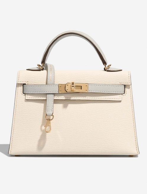 Hermès KellyHSS Mini Craie-GrisAsphalte Front  | Sell your designer bag on Saclab.com