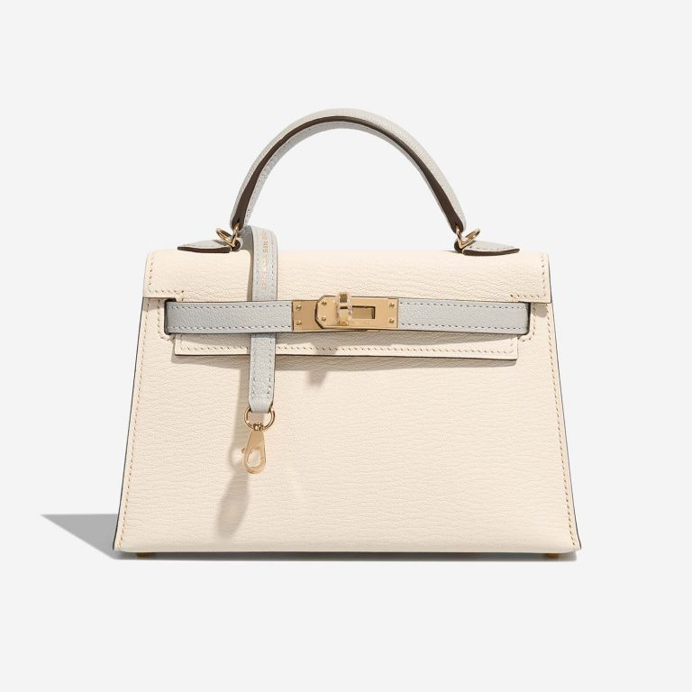 Hermès KellyHSS Mini Craie-GrisAsphalte Front  | Sell your designer bag on Saclab.com