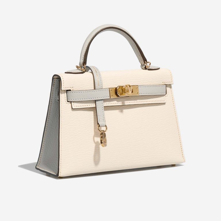 Hermès KellyHSS Mini Craie-GrisAsphalte Side Front  | Sell your designer bag on Saclab.com