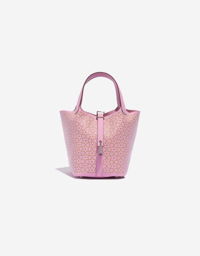 Hermès Picotin 18 MauveSylvestre-Cuivre-White Front  | Sell your designer bag on Saclab.com