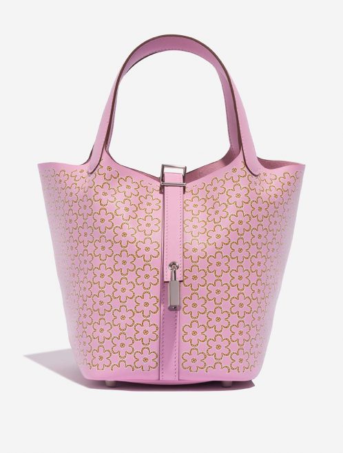 Hermès Picotin 18 MauveSylvestre-Cuivre-White Front  | Sell your designer bag on Saclab.com