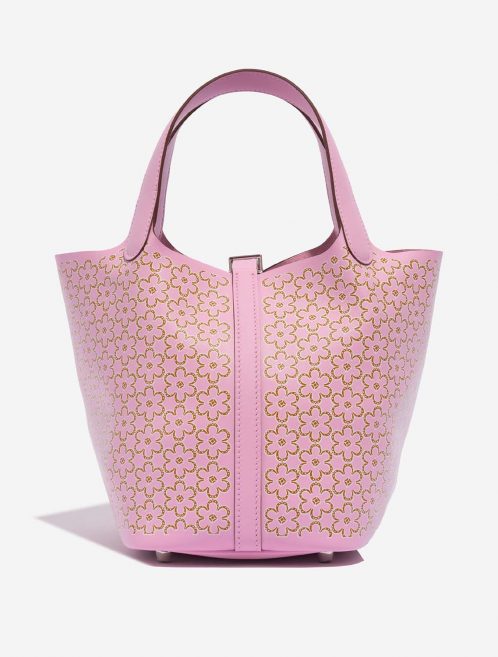 Hermès Picotin 18 MauveSylvestre-Cuivre-White Back  | Sell your designer bag on Saclab.com
