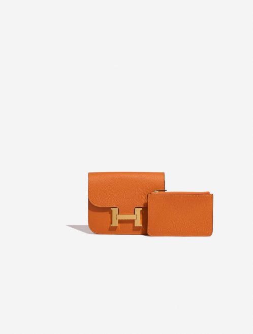 Hermès Constance SlimWallet OrangeH Front  | Sell your designer bag on Saclab.com