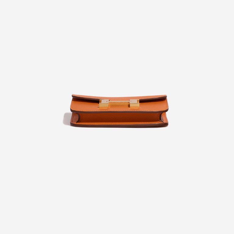 Hermès Constance SlimWallet OrangeH Bottom  | Sell your designer bag on Saclab.com
