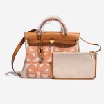 Hermès Herbag 31 OrangeMecano-EcruBeige-Natural Front  | Sell your designer bag on Saclab.com