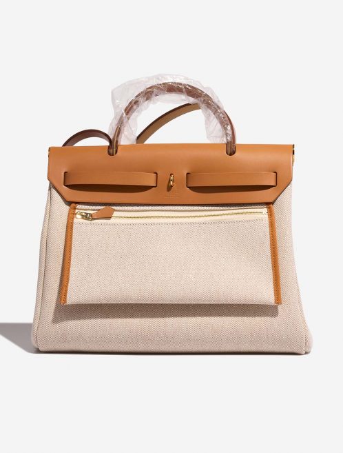 Hermès Herbag 31 OrangeMecano-EcruBeige-Natural Back  | Sell your designer bag on Saclab.com