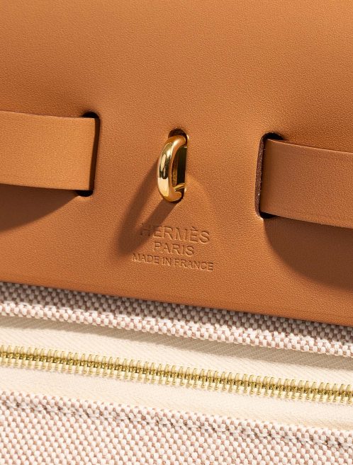 Hermès Herbag 31 OrangeMecano-EcruBeige-Natural Logo  | Sell your designer bag on Saclab.com
