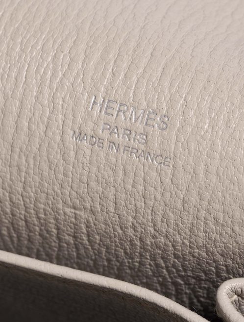 Hermès Jypsiere 28 GrisPerle-GrisTourterelle Logo  | Sell your designer bag on Saclab.com