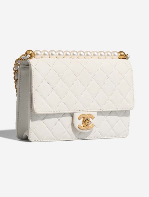 Chanel Timeless Pearls White Side Front  | Sell your designer bag on Saclab.com