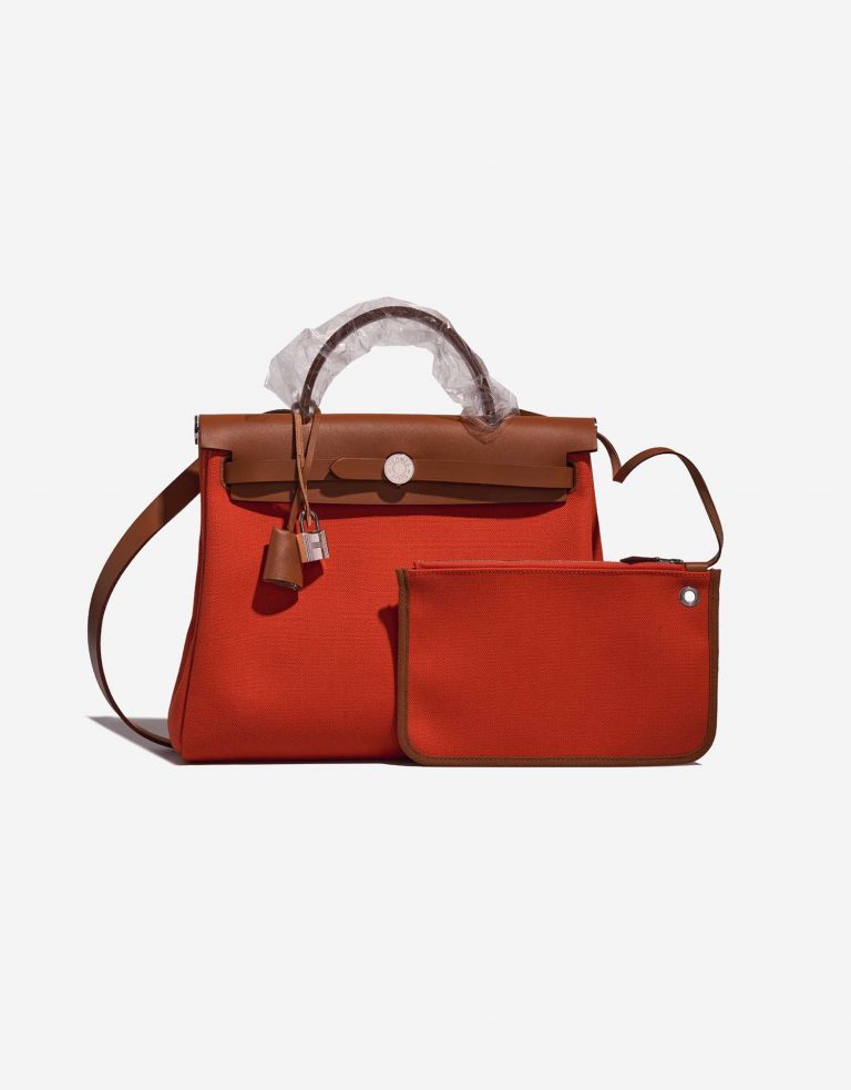 Hermès Herbag 31 Mecano-Fauve Front  | Sell your designer bag on Saclab.com