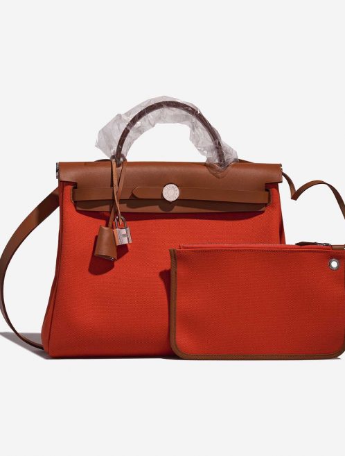 Hermès Herbag 31 Mecano-Fauve Front  | Sell your designer bag on Saclab.com