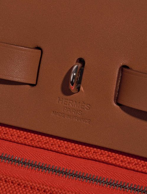 Hermès Herbag 31 Mecano-Fauve Logo  | Sell your designer bag on Saclab.com