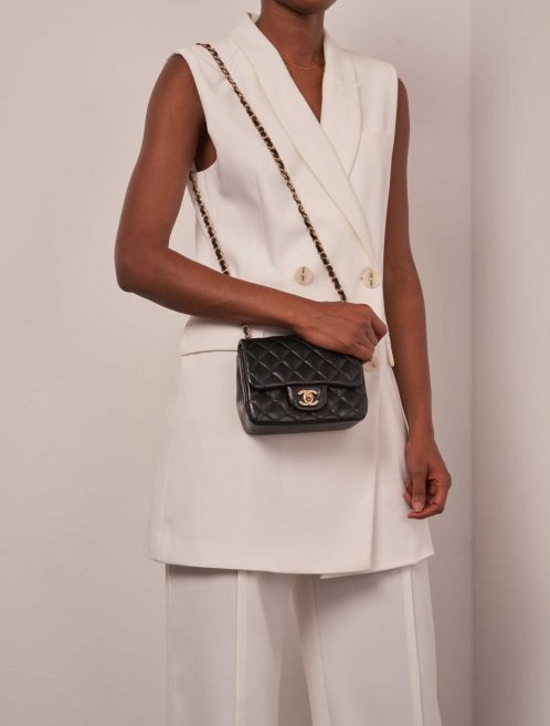 Chanel Timeless MiniRectangular Black Sizes Worn | Sell your designer bag on Saclab.com