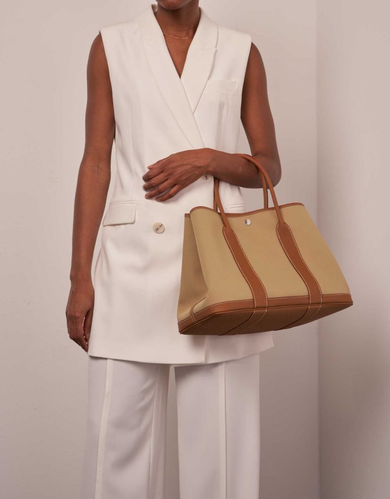 Hermès GardenParty 36 Trench-Gold Sizes Worn | Sell your designer bag on Saclab.com