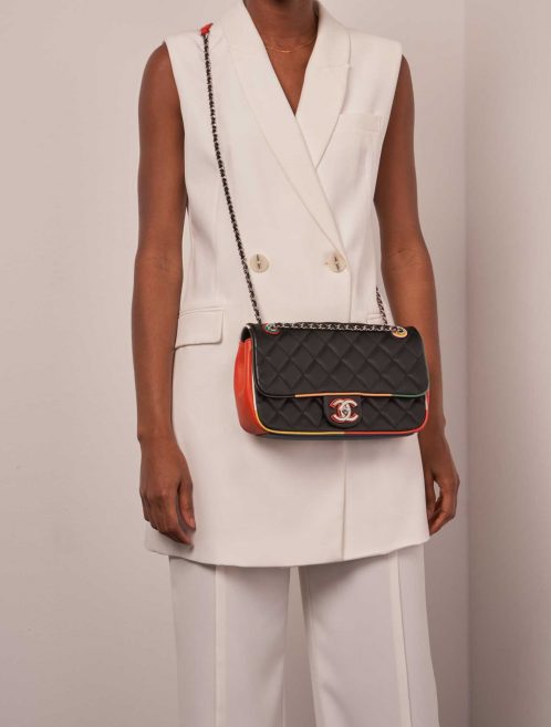 Chanel Timeless Medium Black-Multicolored Sizes Worn | Sell your designer bag on Saclab.com