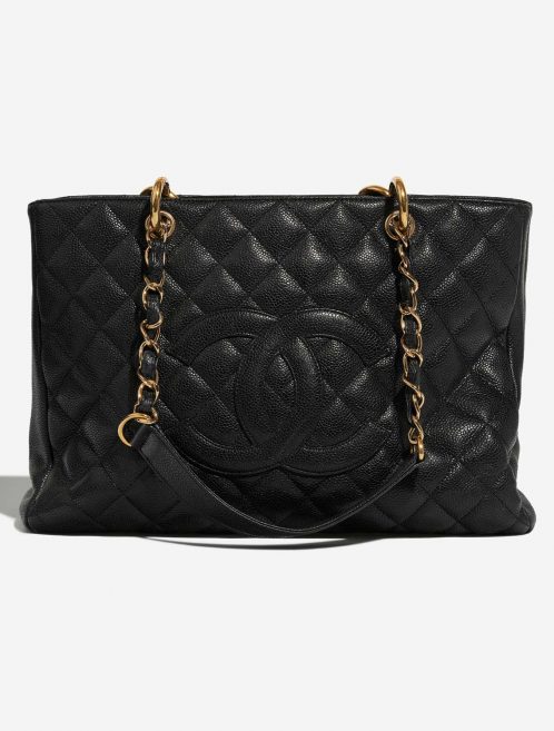 Chanel ShoppingTote GST Black Front  | Sell your designer bag on Saclab.com